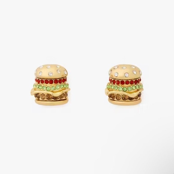 kate spade Jewelry - NWT Kate Spade Fast Food Hamburger Cheeseburger Burger Earrings